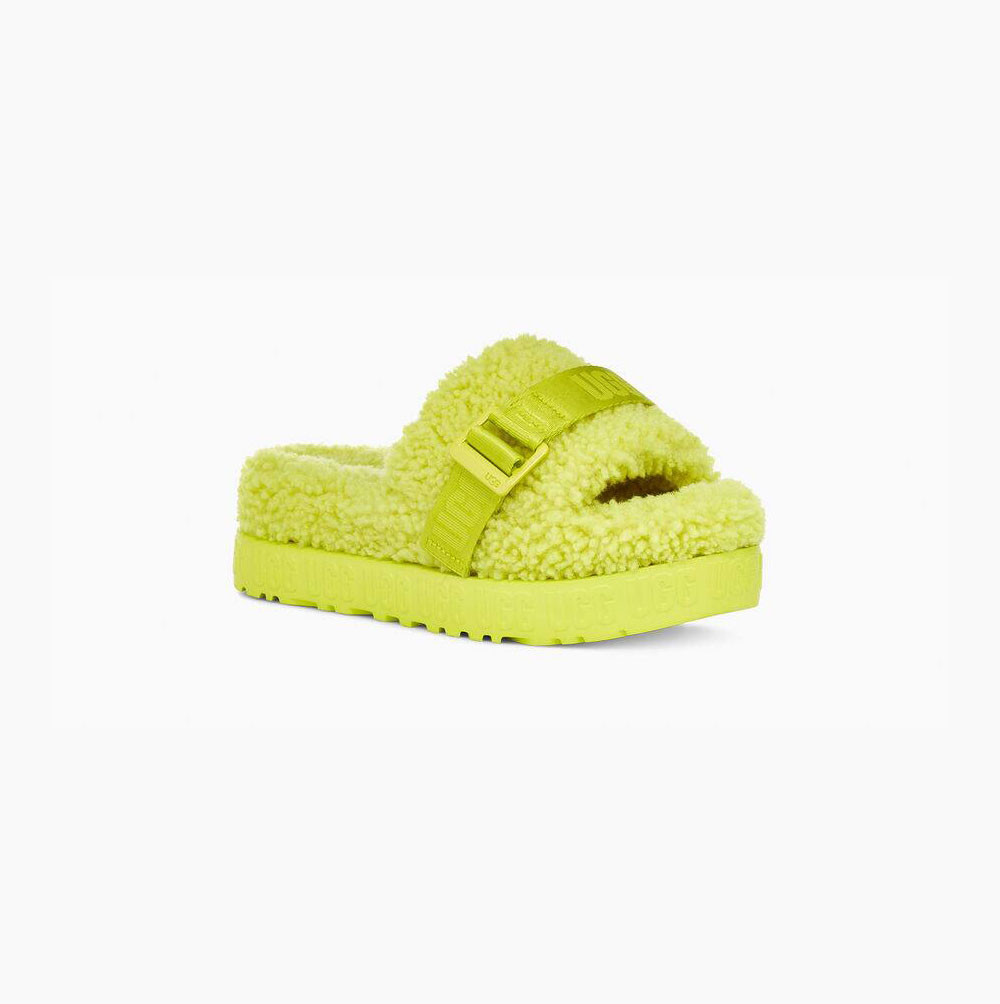 UGG Fluffita Light Yellow Slippers for Women (RYVM74138)